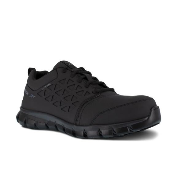 Reebok Comp Toe SUBLITE CUSHION Work Shoe - Black Unisex Women 7/Men 5 - Picture 1 of 8